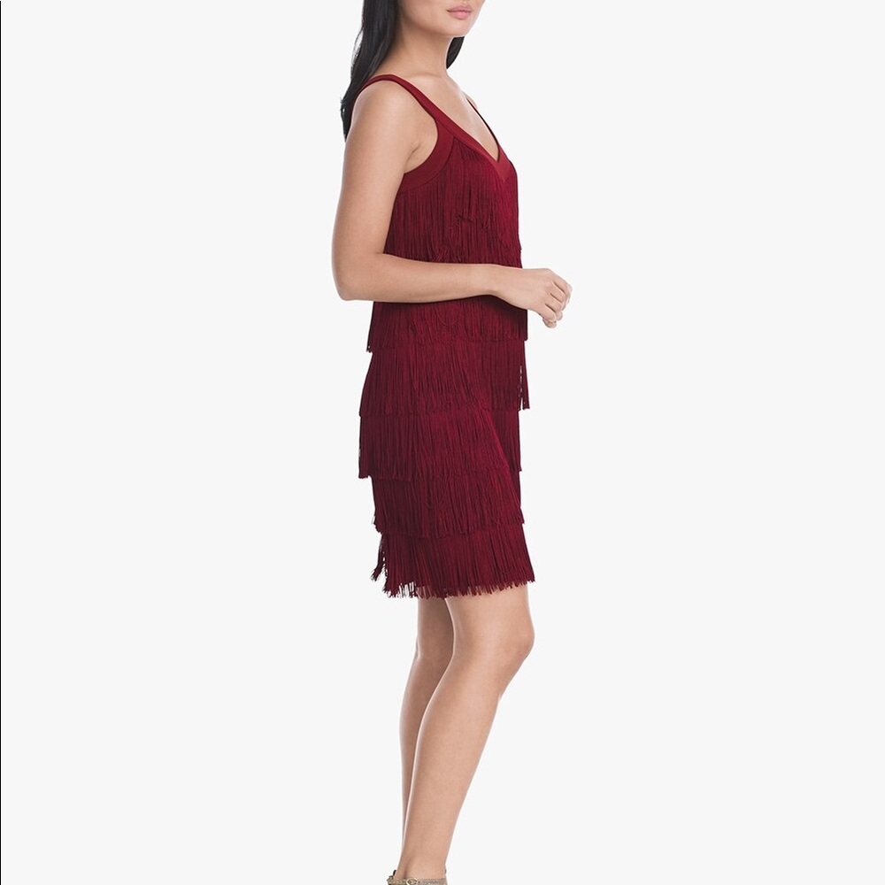 White House Black Market Sleeveless Fringe Dress